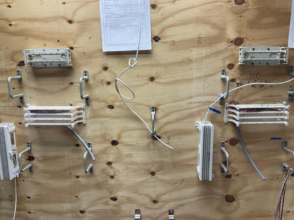Full training wall with 66 and 110 blocks mounted