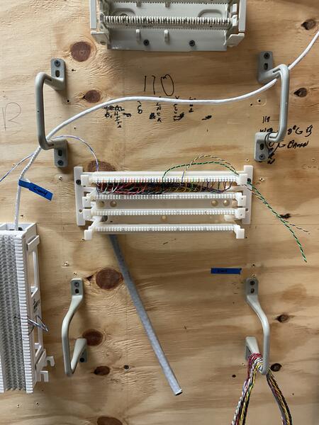 110 block close-up with pairs being punched down