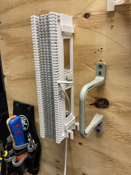 66 block close-up of termination rows