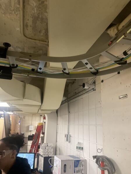 Central conduit and cable tray