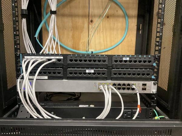 TR East — patch panel and switch